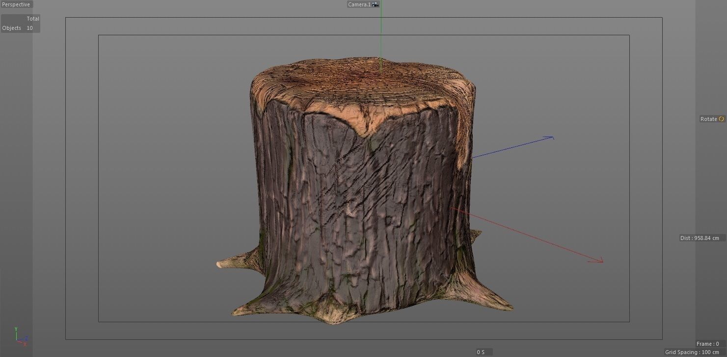 Stump tree 3D model_15