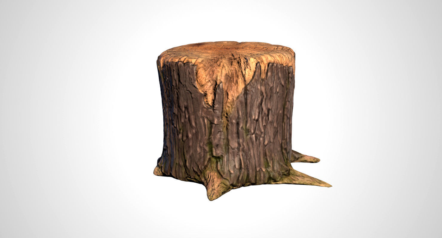 Stump tree 3D model_3