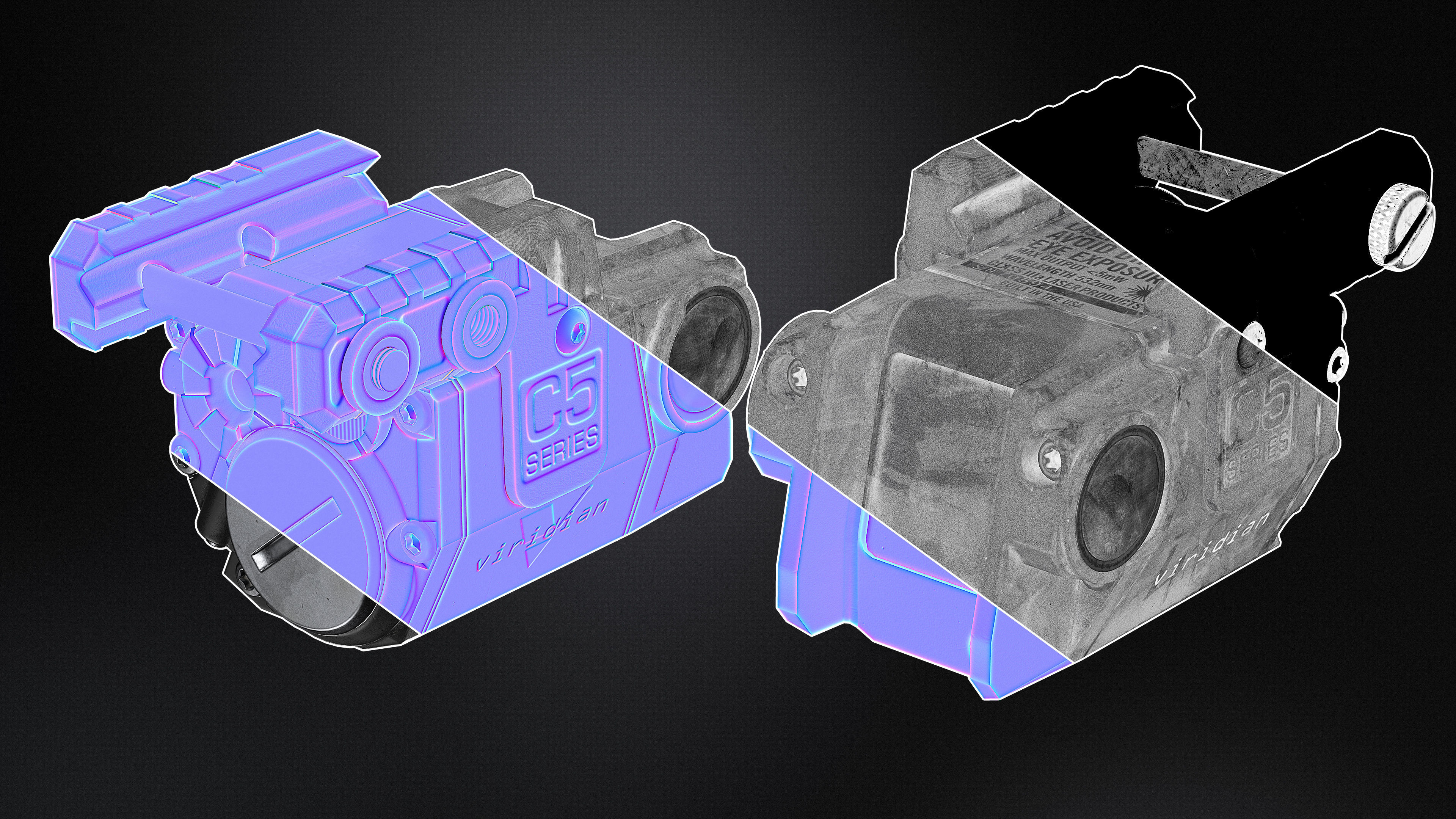 Viridian C5L Laser -  light Low-poly 3D model_4