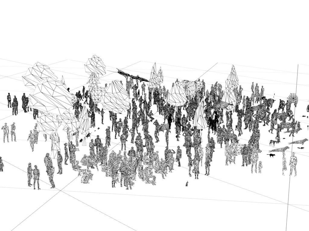 Big Low Poly Posed People and Animal Pack Low-poly 3D model Low-poly 3D model_10