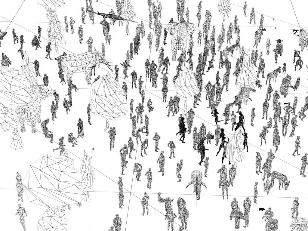 Big Low Poly Posed People and Animal Pack Low-poly 3D model Low-poly 3D model_12