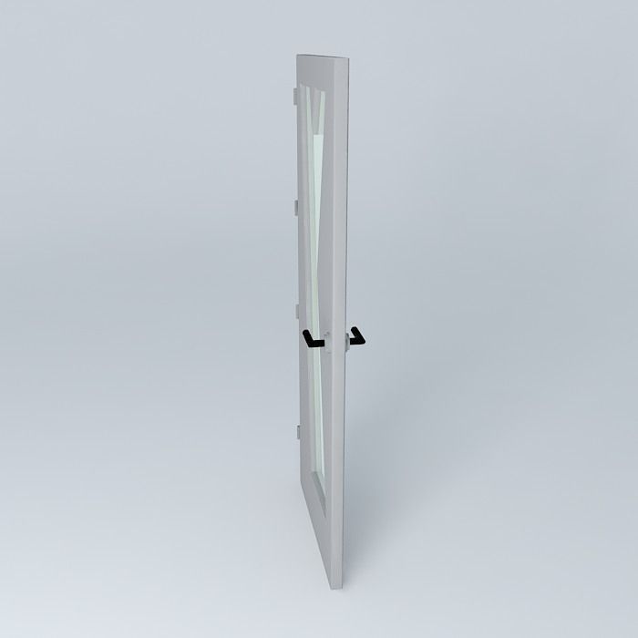 Letter Y 3D door very detail with glass lock and hinger Free 3D model_2