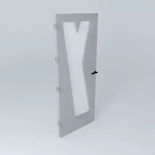 Letter Y 3D door very detail with glass lock and hinger