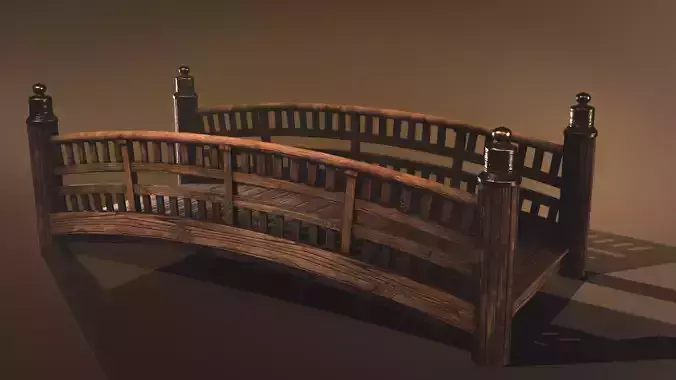 Wooden Bridge Game-ready Low-poly