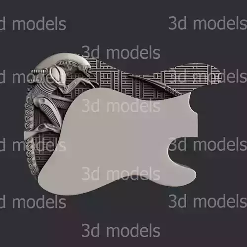 3d STL models for CNC router guitar1