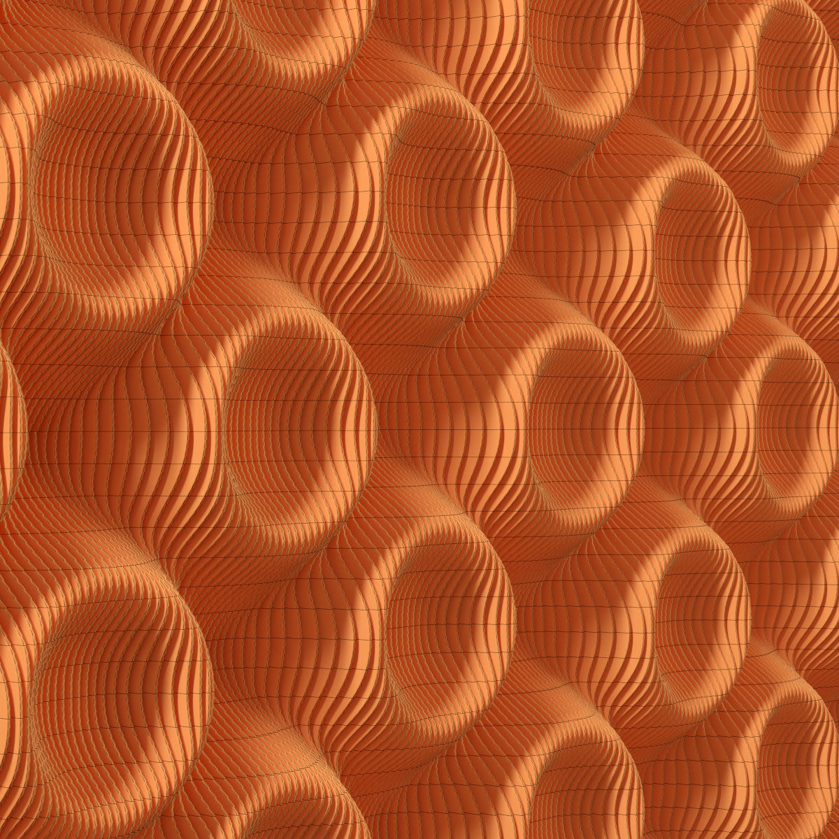 Parametric wood panel Wave n2 3D model_16