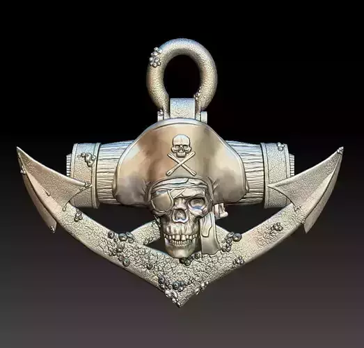 Pirate Skull 2 - relief - 2020 3D print model