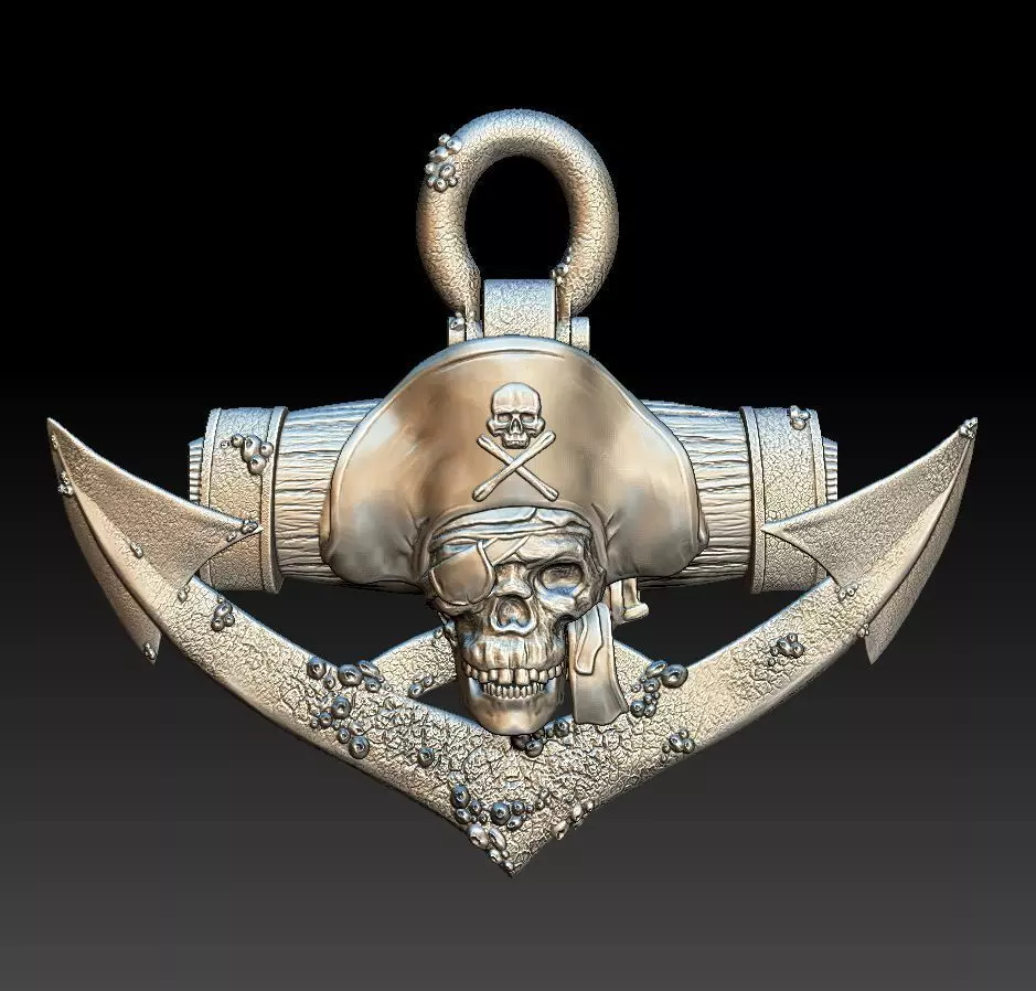 Pirate Skull 2 - relief - 2020 3D print model