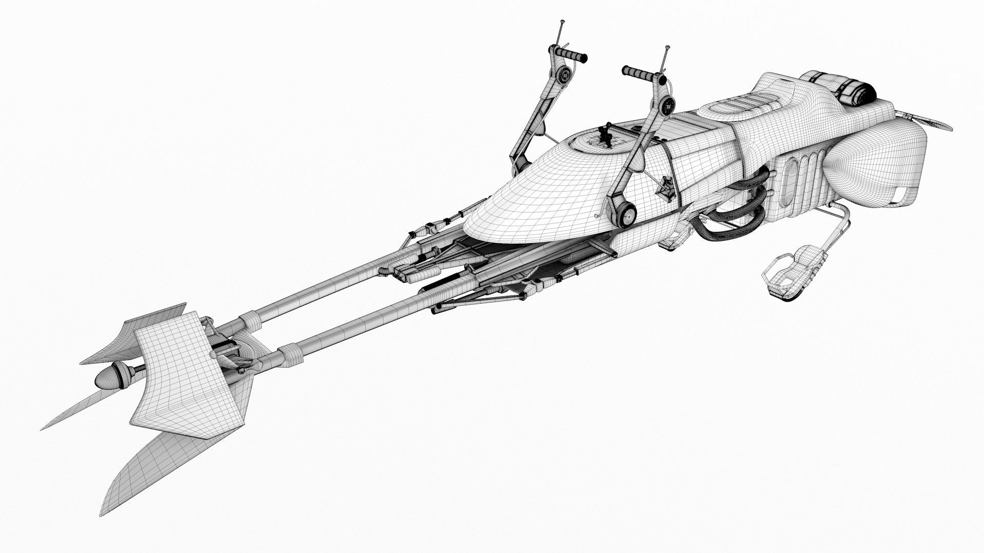 Star Wars - Speeder Bike 3D model_8