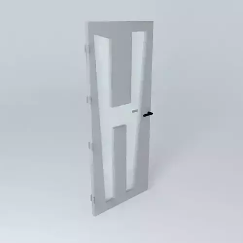 Letter H 3D door very detail with glass lock and hinger