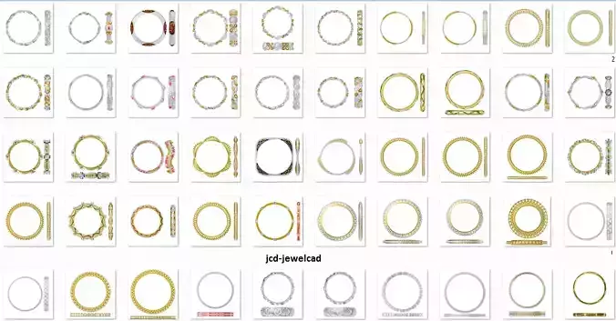 670 Women Bangles jcd Jewelcad Bulk collection  3D print model