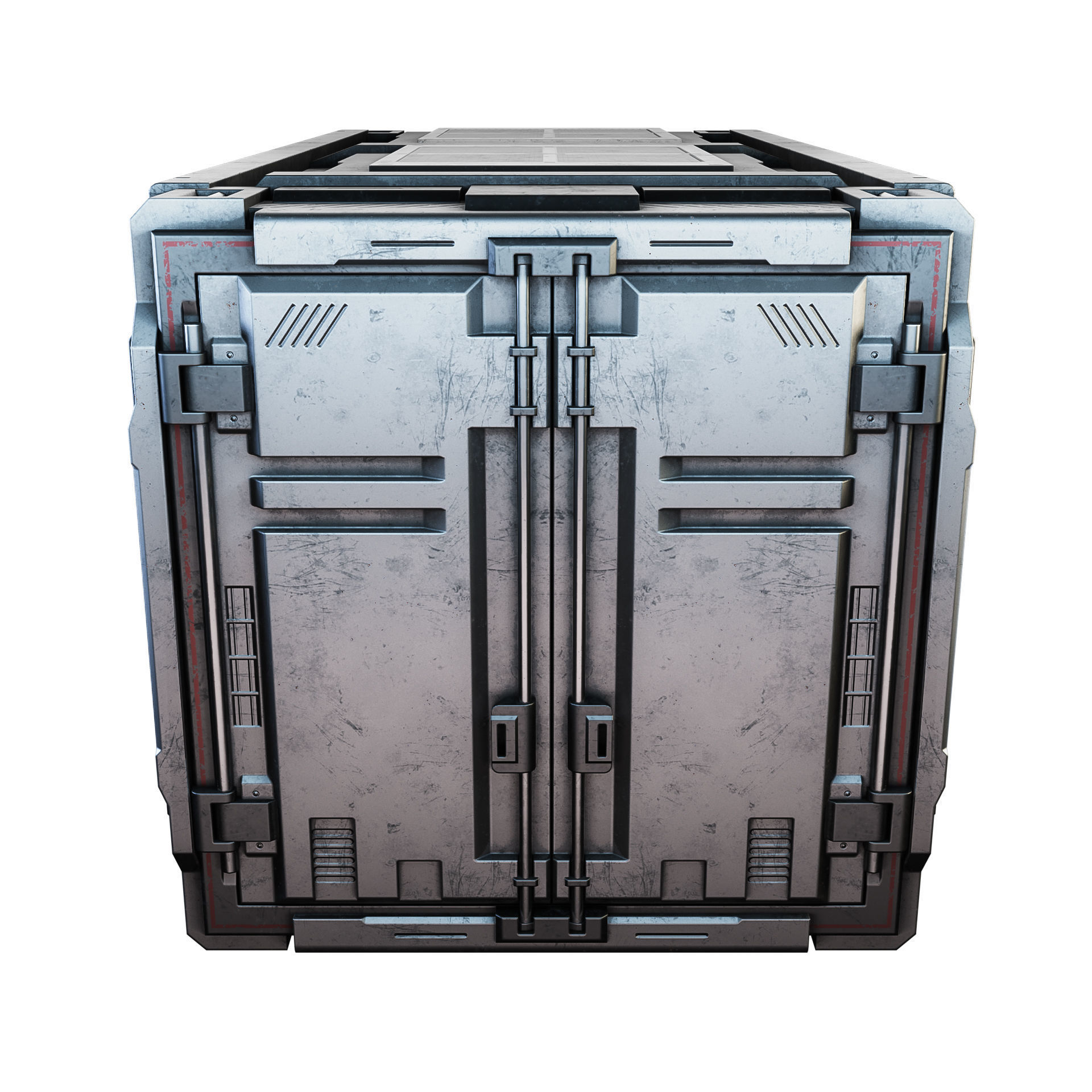 Sci-fi Industrial Container Game Low-poly 3D model_1