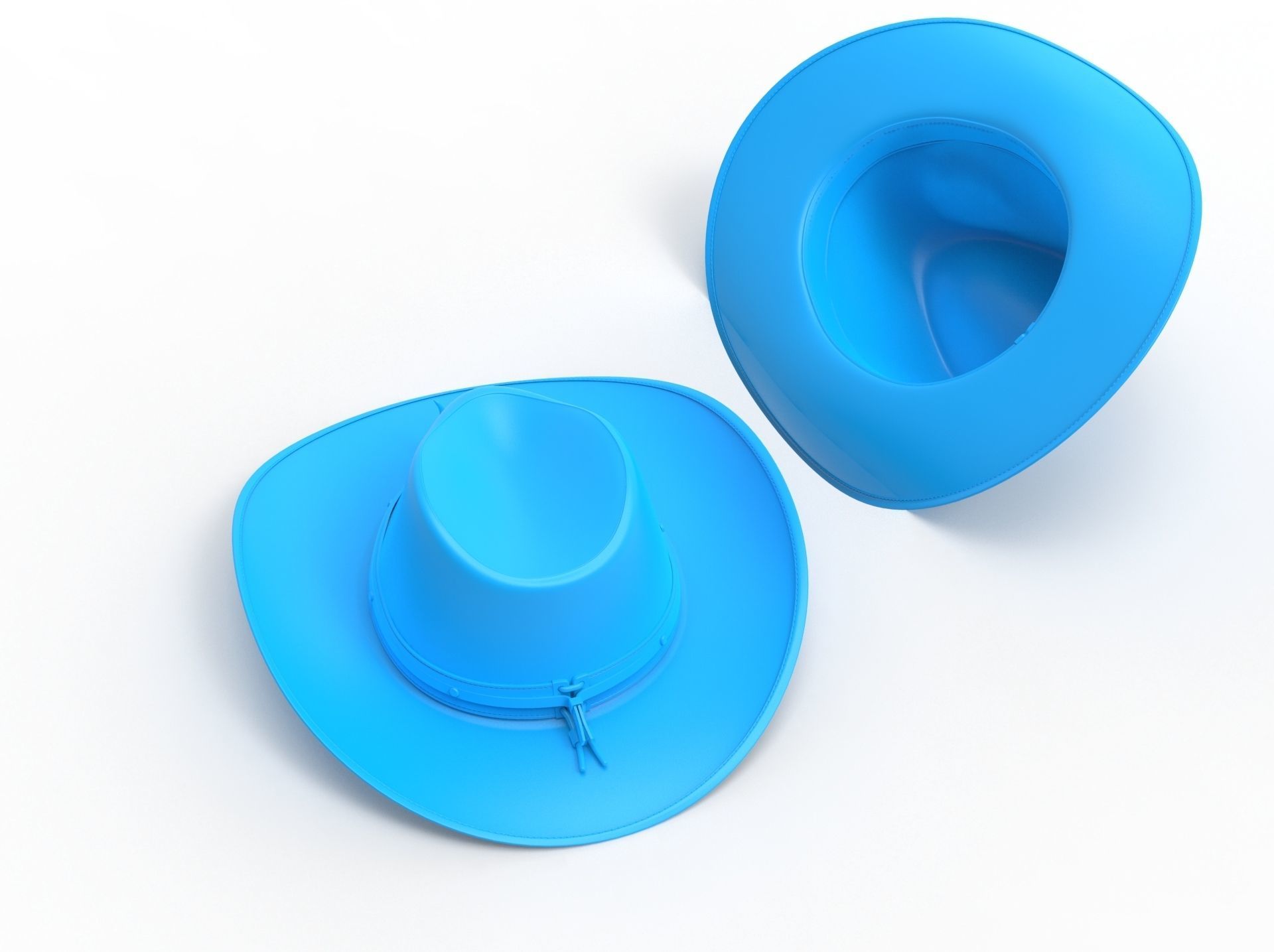 Cowboy Hat with the bull head 3D model_24