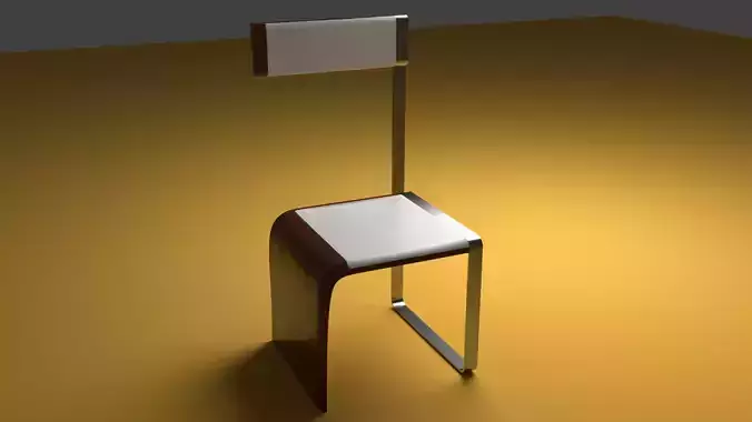 The Trio Chair Smooth Chrome Wood and Leather