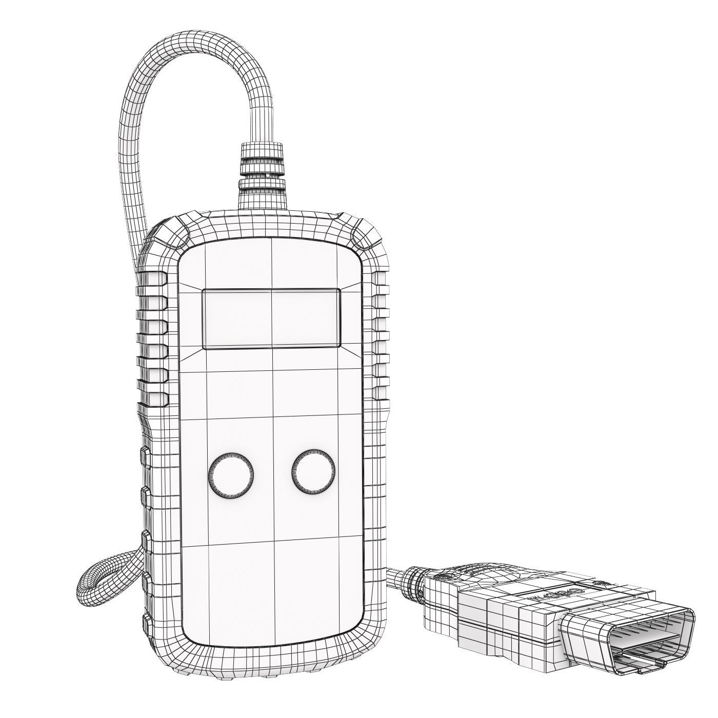 OBD2 Scanner Car Code Reader 3D model_4