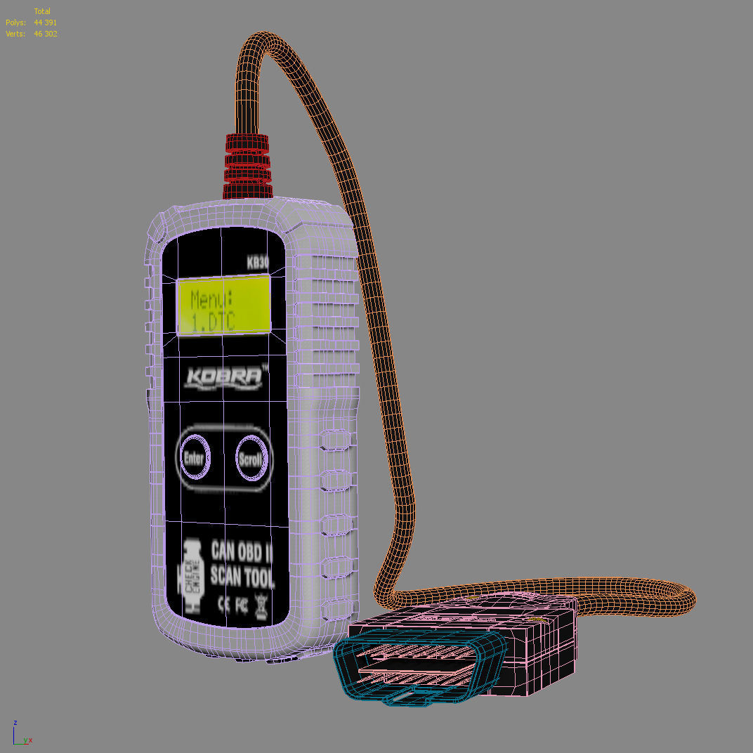OBD2 Scanner Car Code Reader 3D model_8