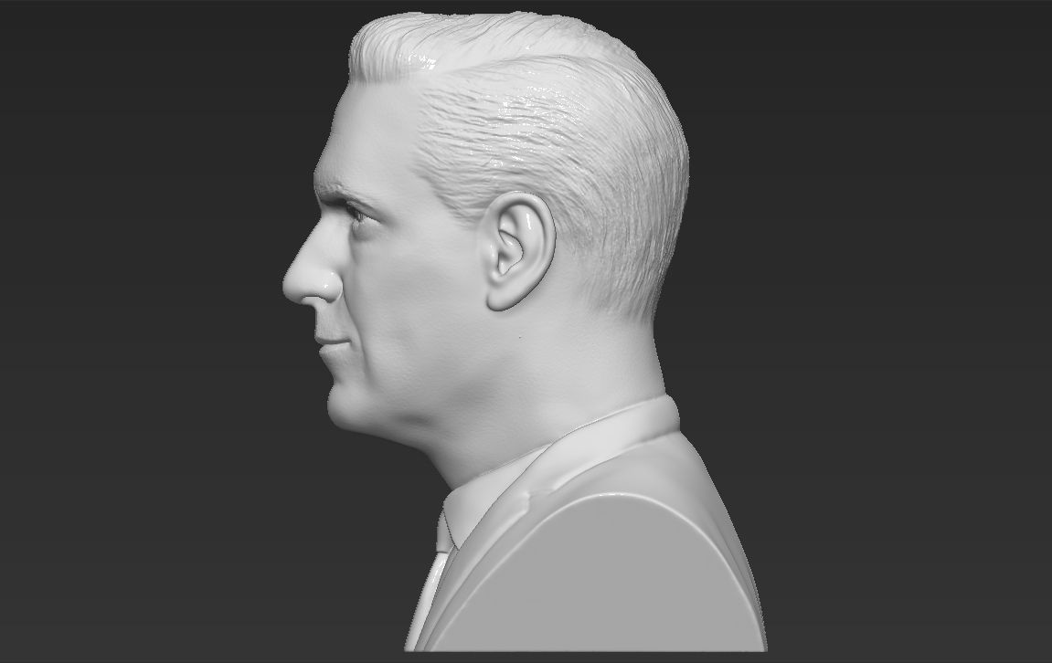 Don Draper Mad Men bust 3D printing ready stl obj 3D print model_4