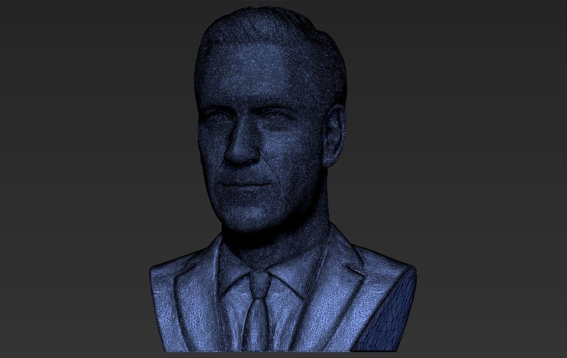 Don Draper Mad Men bust 3D printing ready stl obj 3D print model_26