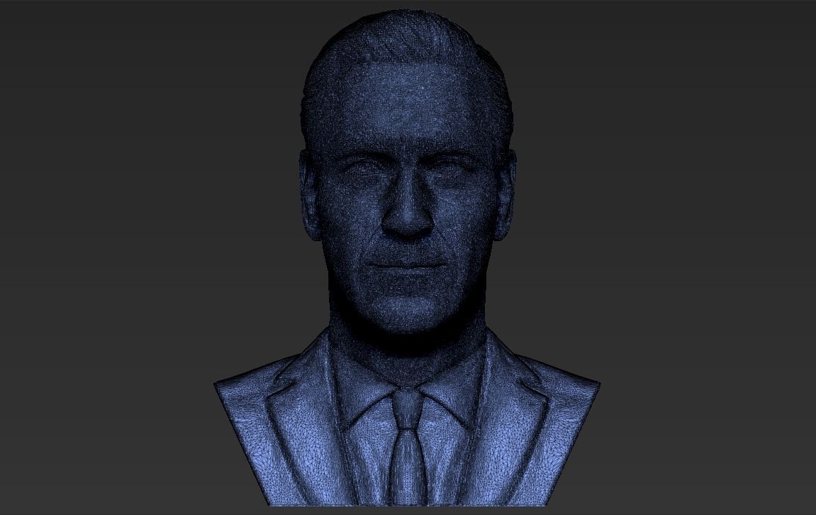Don Draper Mad Men bust 3D printing ready stl obj 3D print model_25