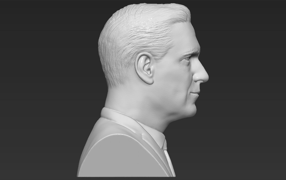 Don Draper Mad Men bust 3D printing ready stl obj 3D print model_8