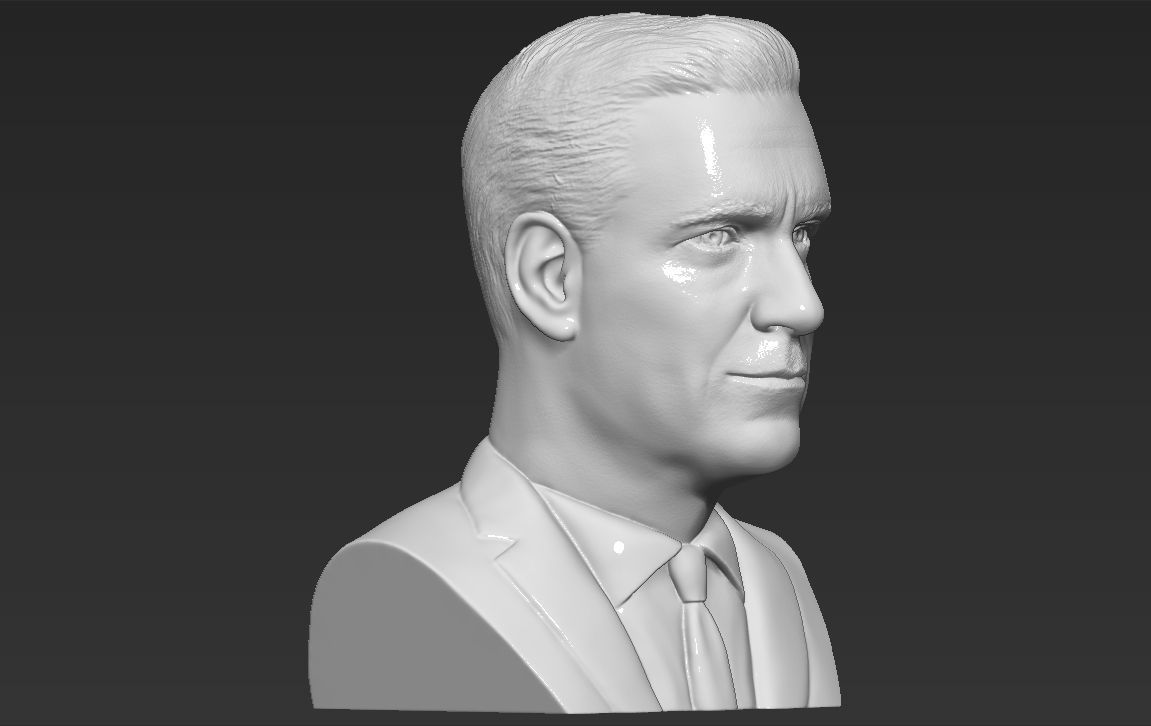 Don Draper Mad Men bust 3D printing ready stl obj 3D print model_9