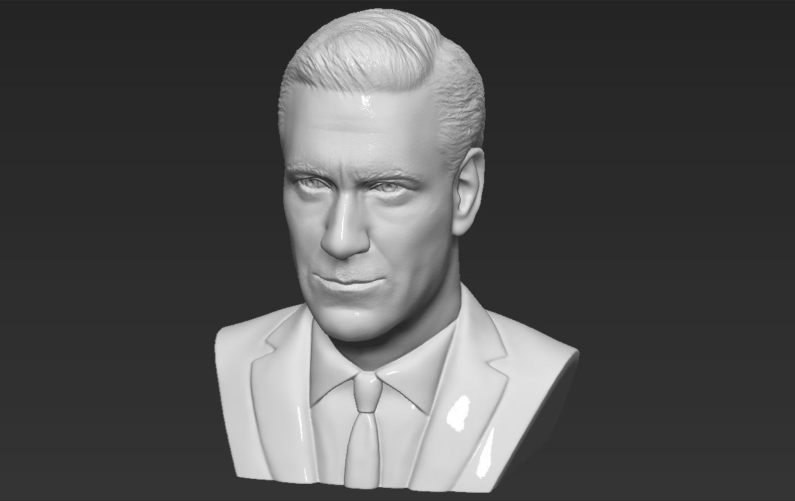 Don Draper Mad Men bust 3D printing ready stl obj 3D print model_13