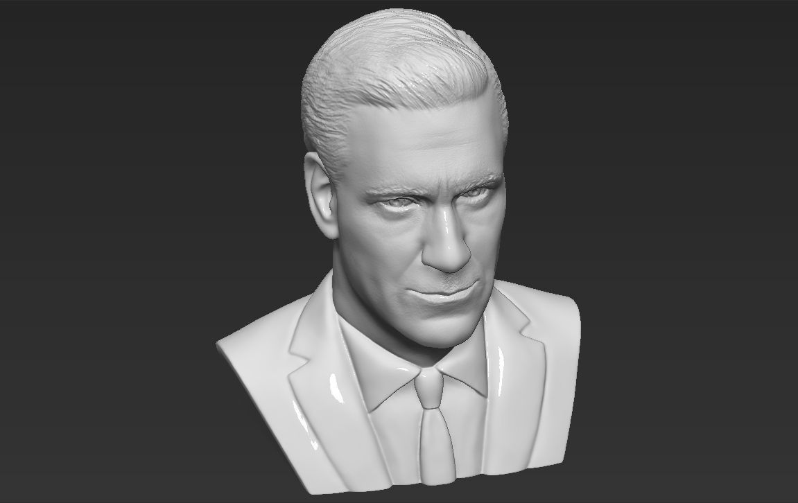 Don Draper Mad Men bust 3D printing ready stl obj 3D print model_12
