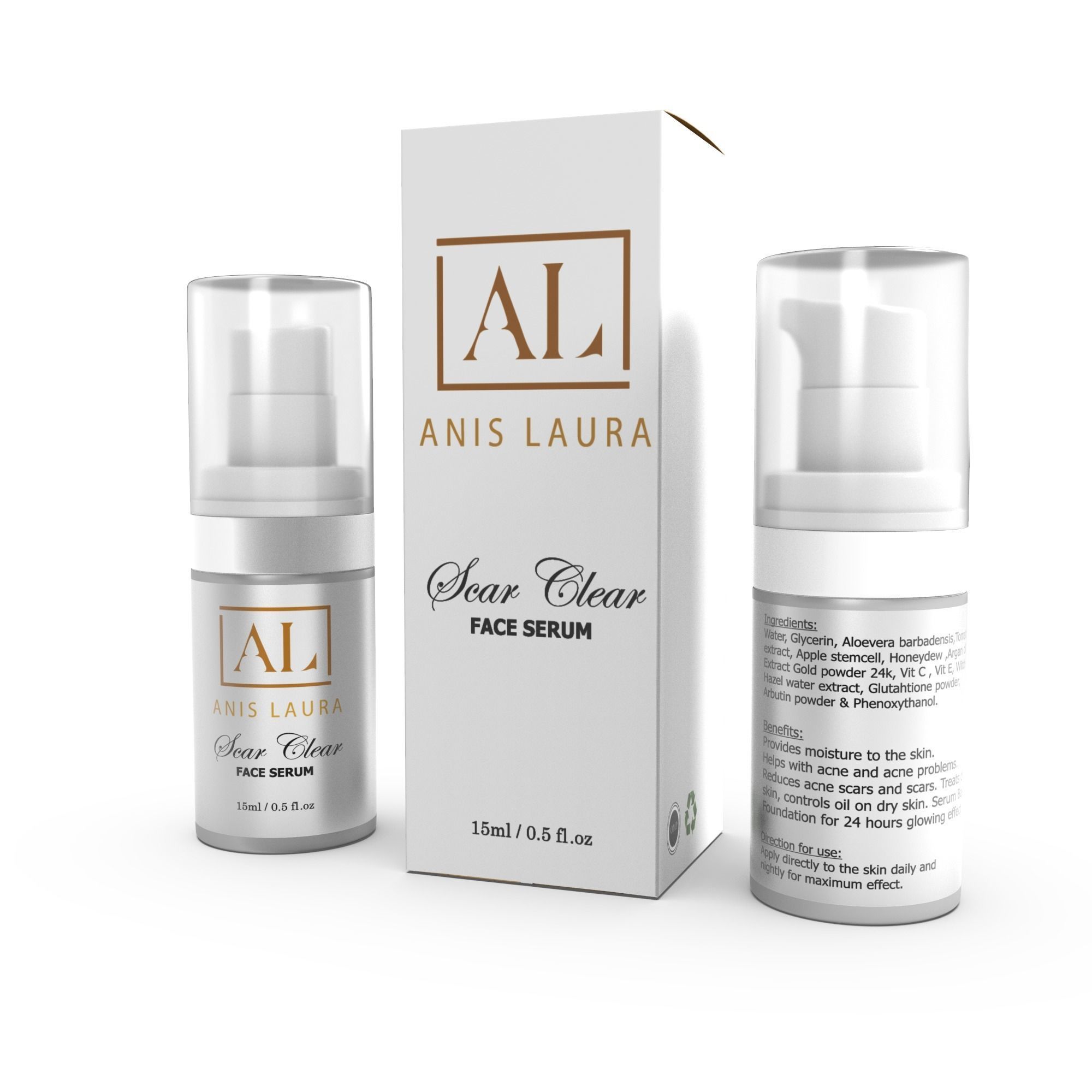 Perfume bottle and packaging Low-poly 3D model_1