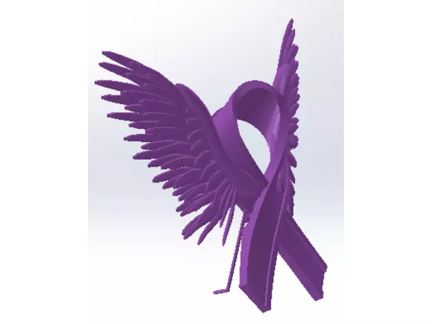 Stopping woman abuse hero ribbon Artifact-pin-necklace-key chain Free 3D print model