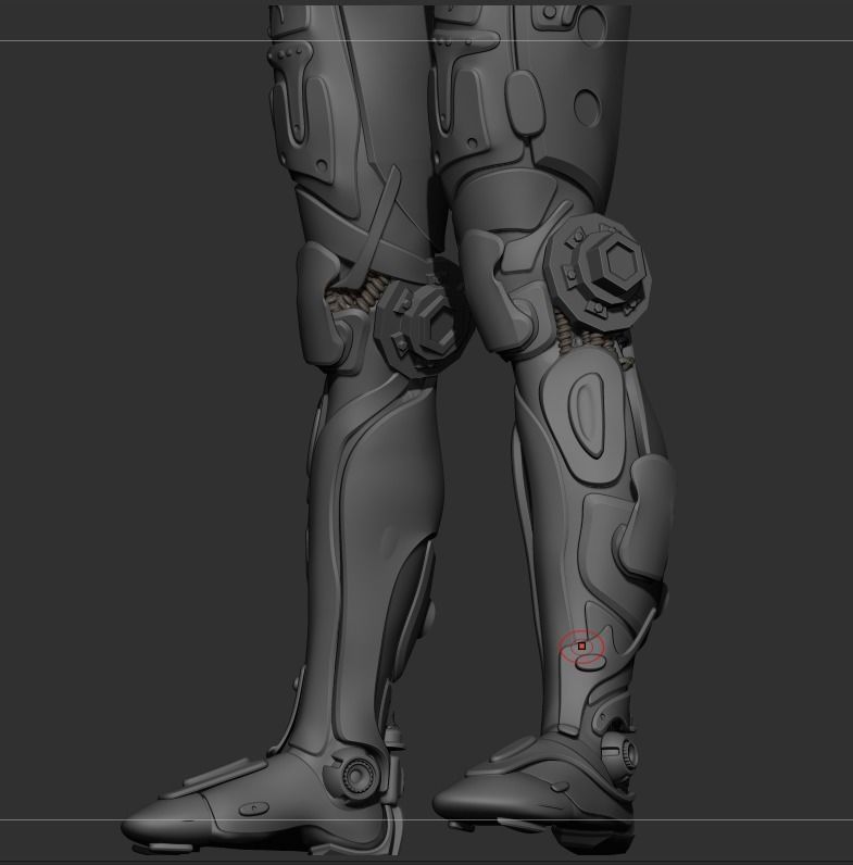 Robot Girl high poly model zbrush project and subtools 3D model 3D model_6