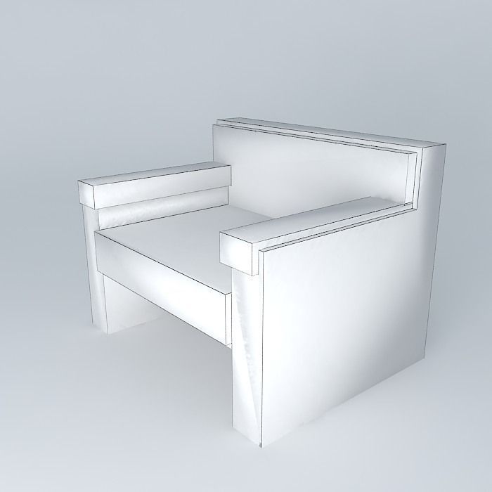 office sofa  3D model_4