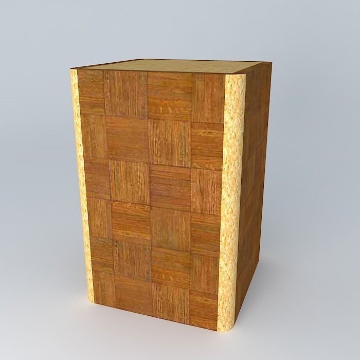 Corner table 3D model_1