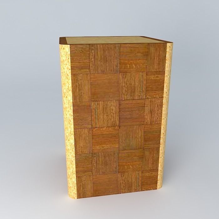Corner table 3D model_2