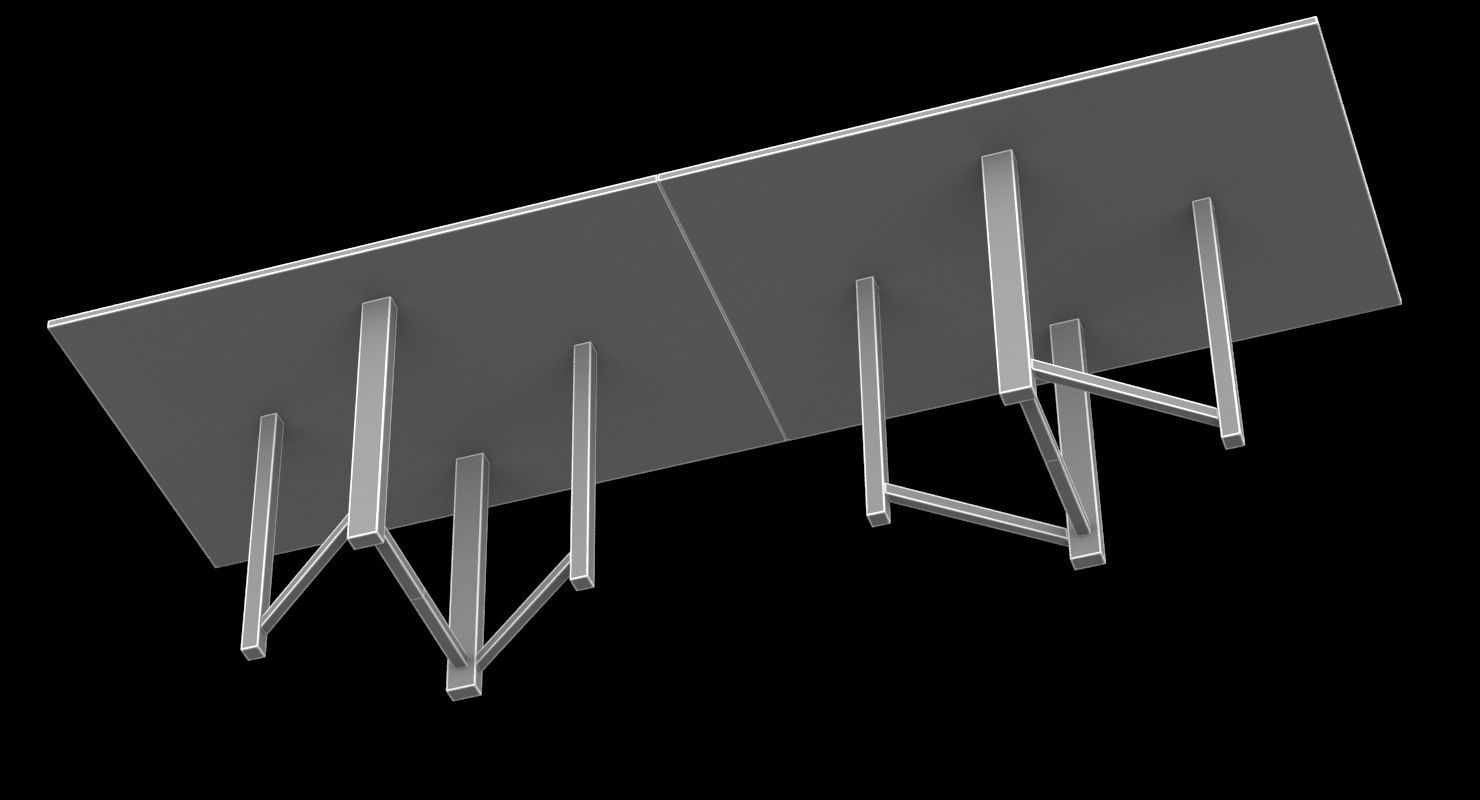 Bruno Mathsson Dining Table 3D model_5