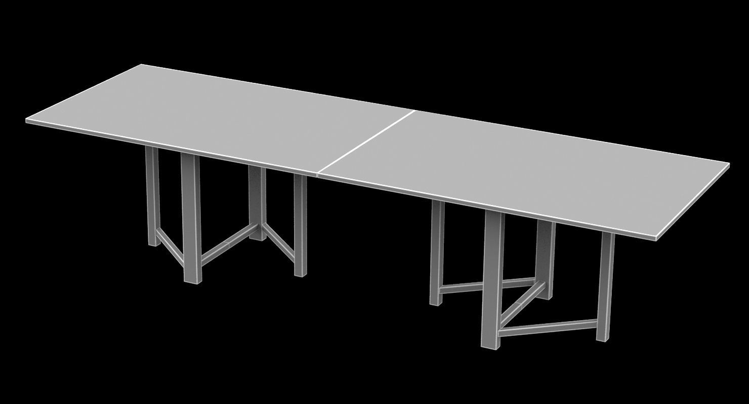 Bruno Mathsson Dining Table 3D model_4
