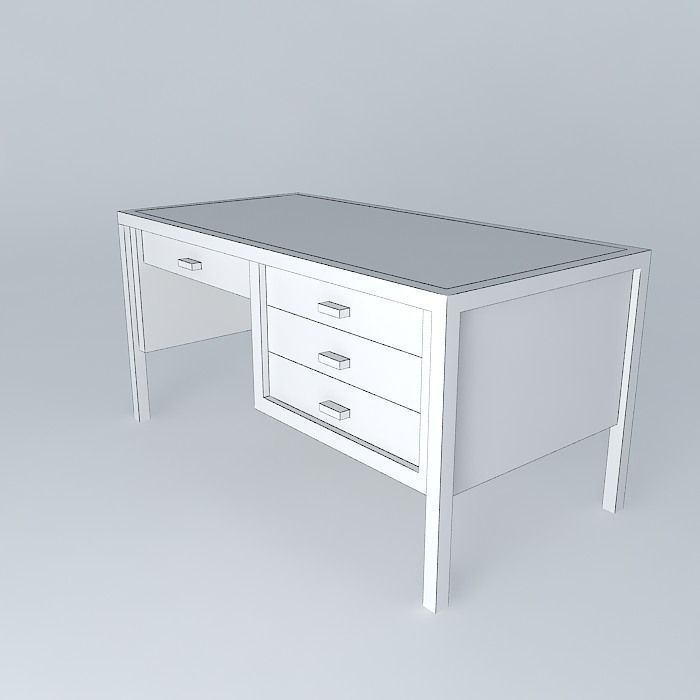 Office table 3D model_4