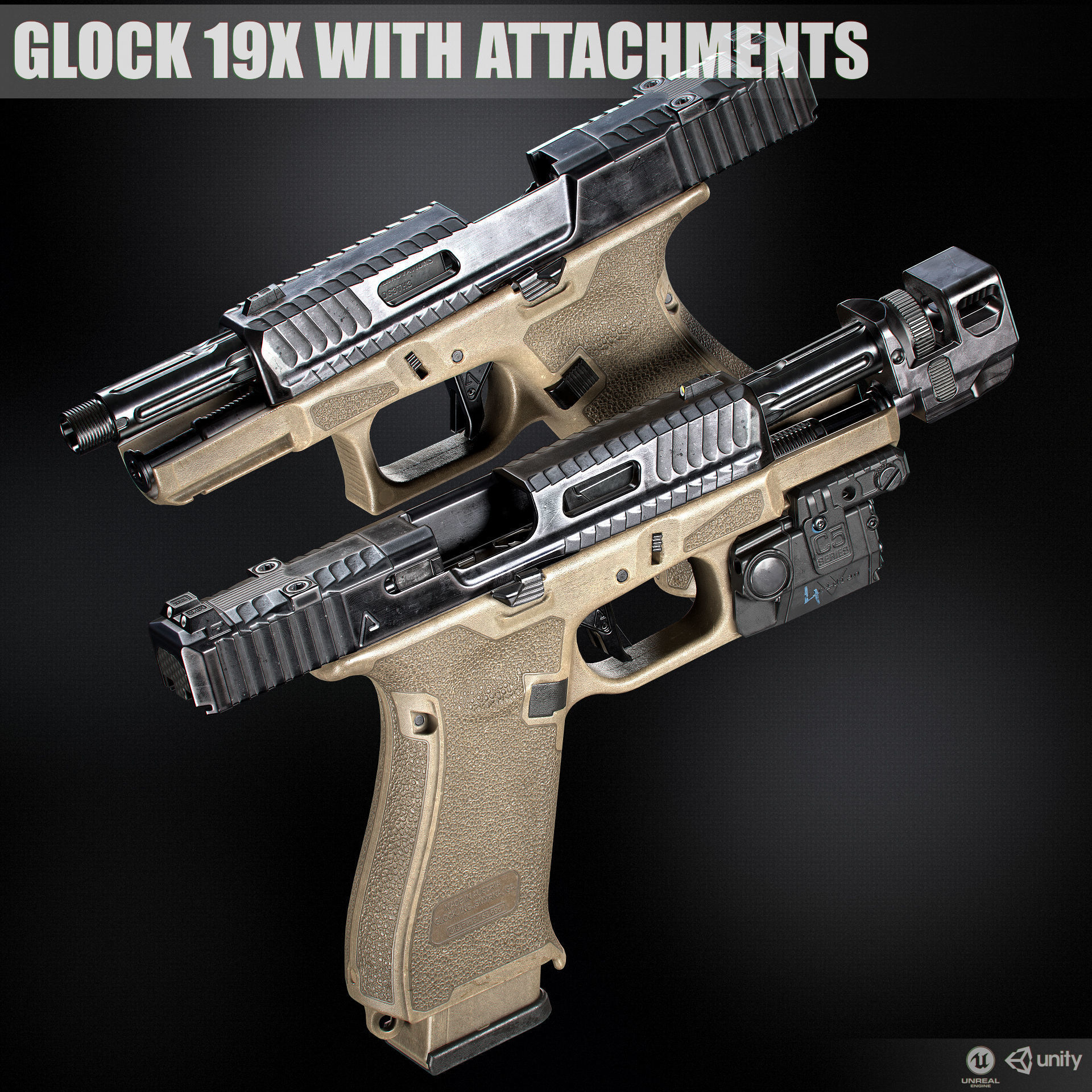 Glock 19x custom with attachments