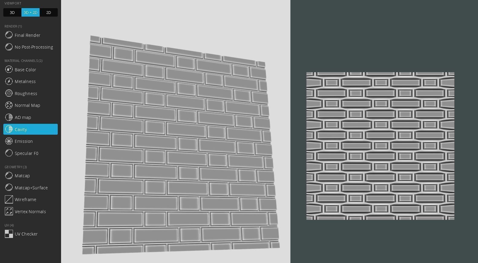 Old Brick Wall Mid-Poly Tile Low-poly 3D model_8