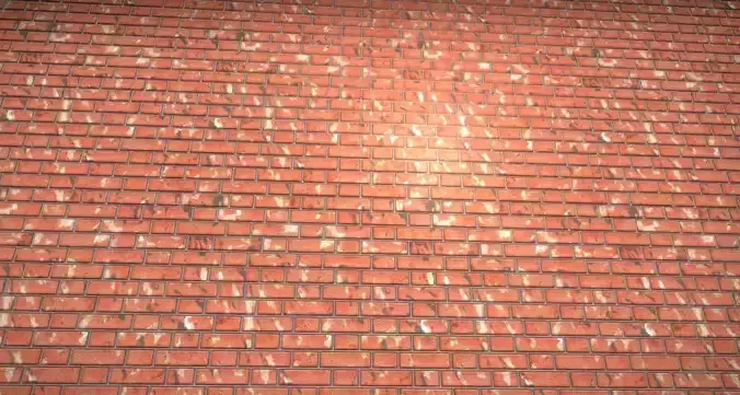 Old Brick Wall Mid-Poly Tile Low-poly 3D model