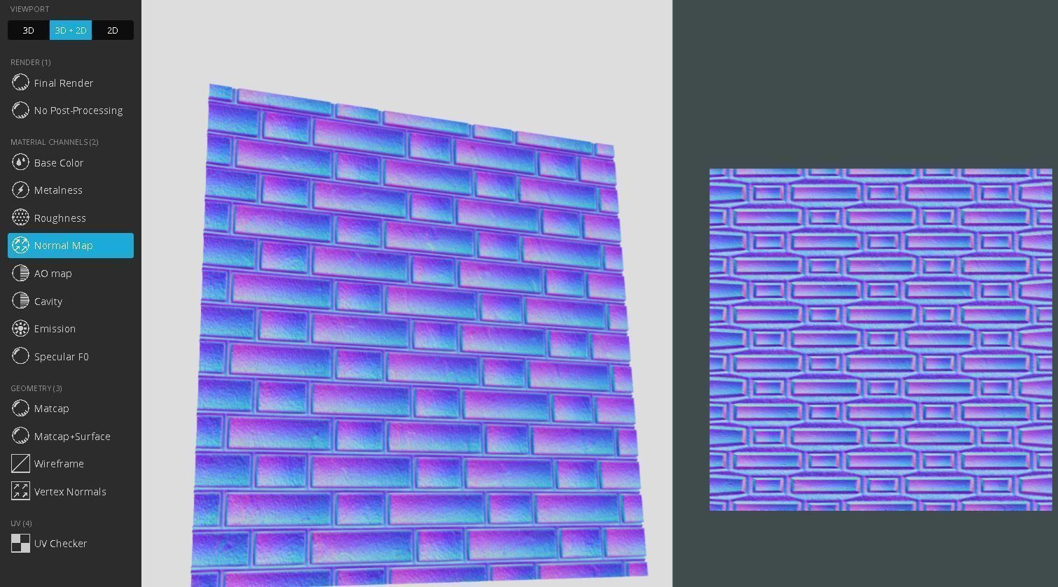 Old Brick Wall Mid-Poly Tile Low-poly 3D model_12