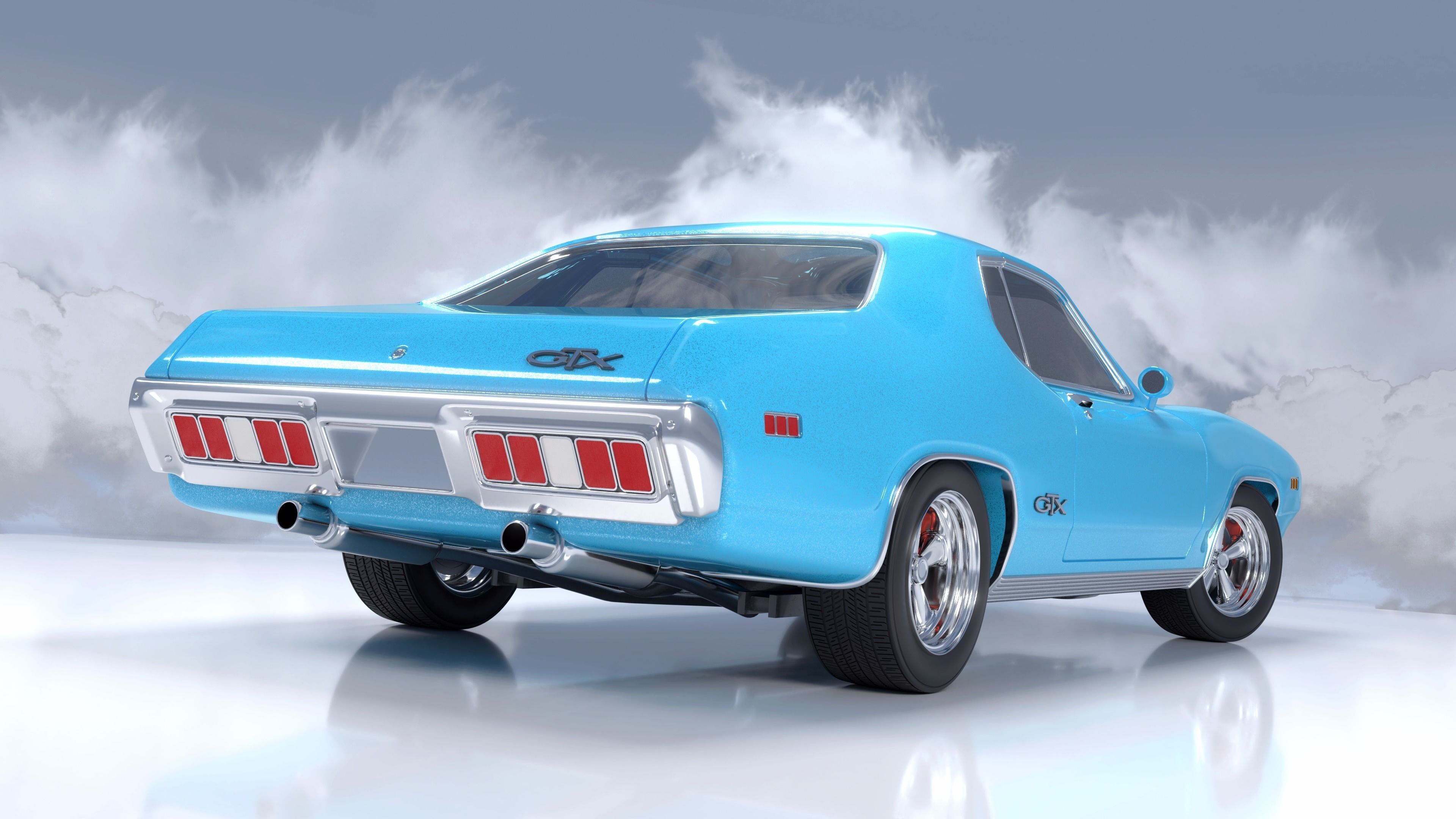 Plymouth GTX - 1971 3D model_1