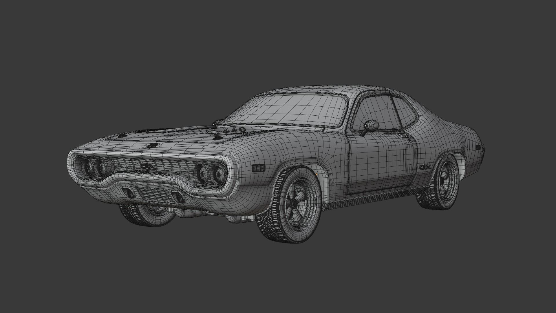 Plymouth GTX - 1971 3D model_9