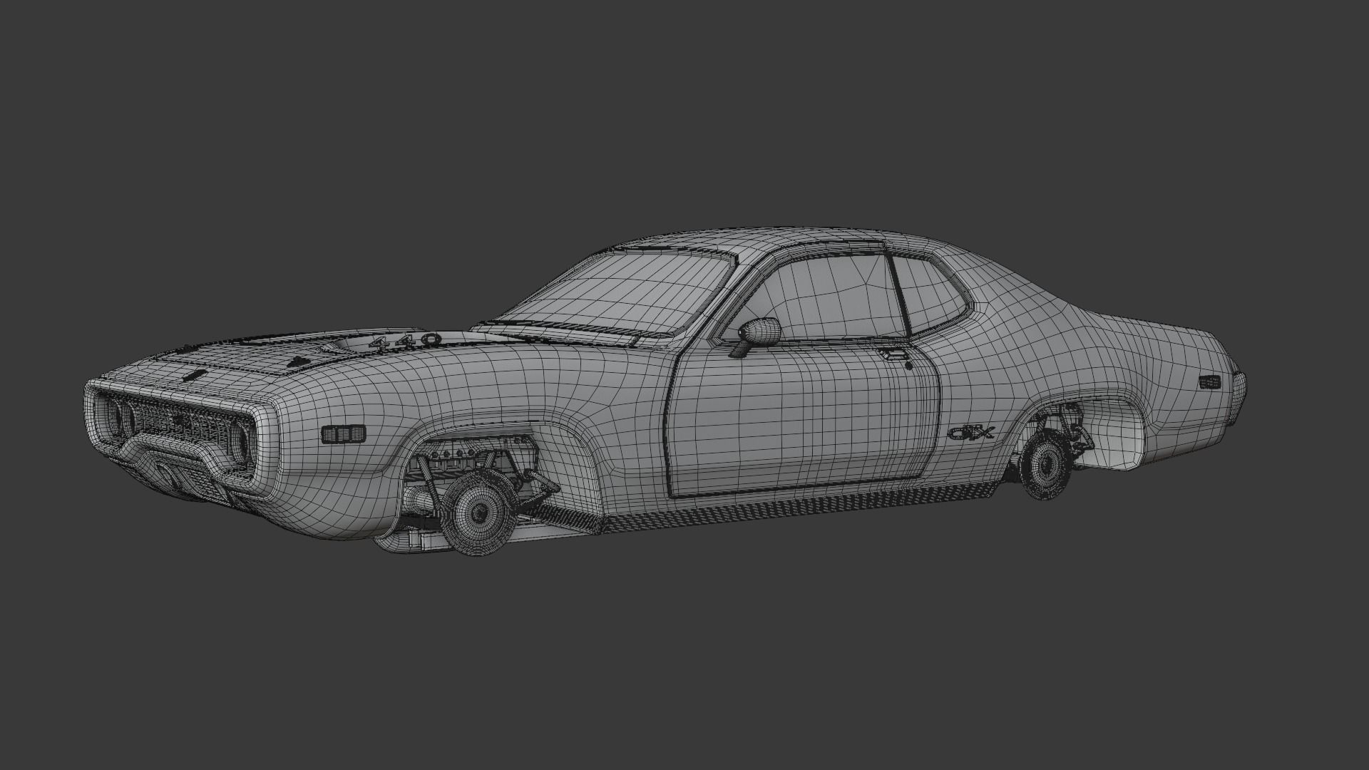 Plymouth GTX - 1971 3D model_17