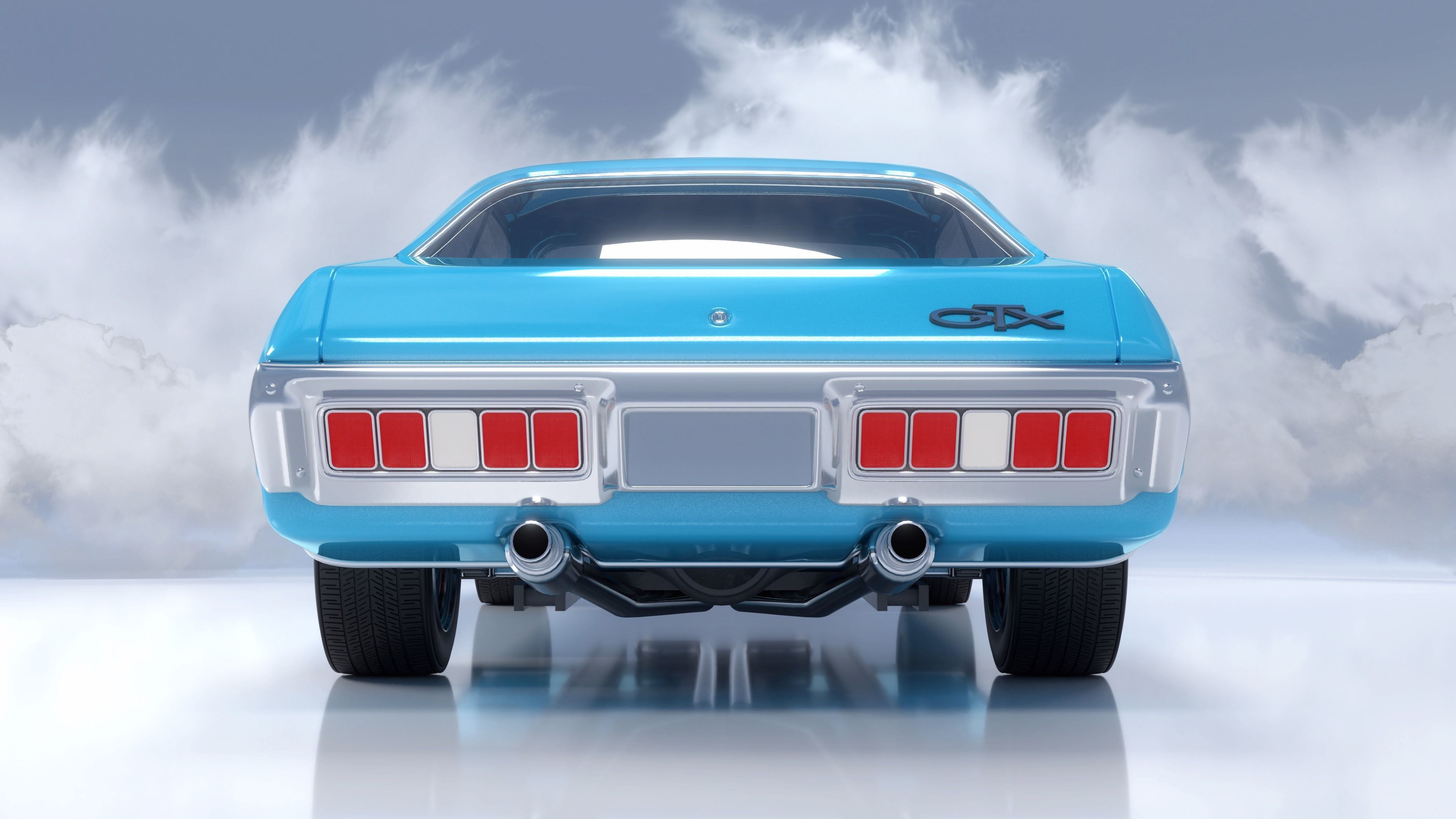 Plymouth GTX - 1971 3D model_3
