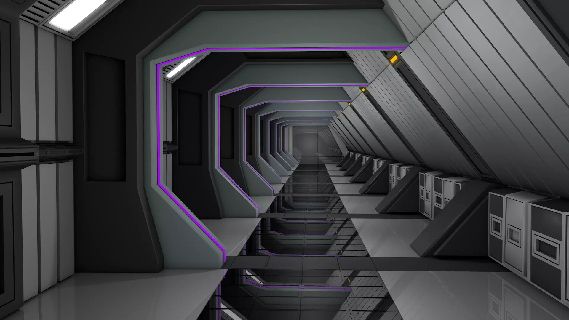 Sci Fi Corridor 3D model | CGTrader