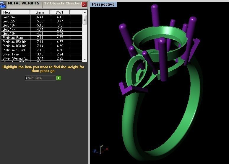 Diamond Engagement Ring 3D print model_3