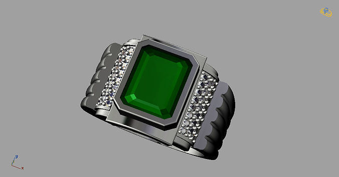 Diamond Man Ring 3D print model