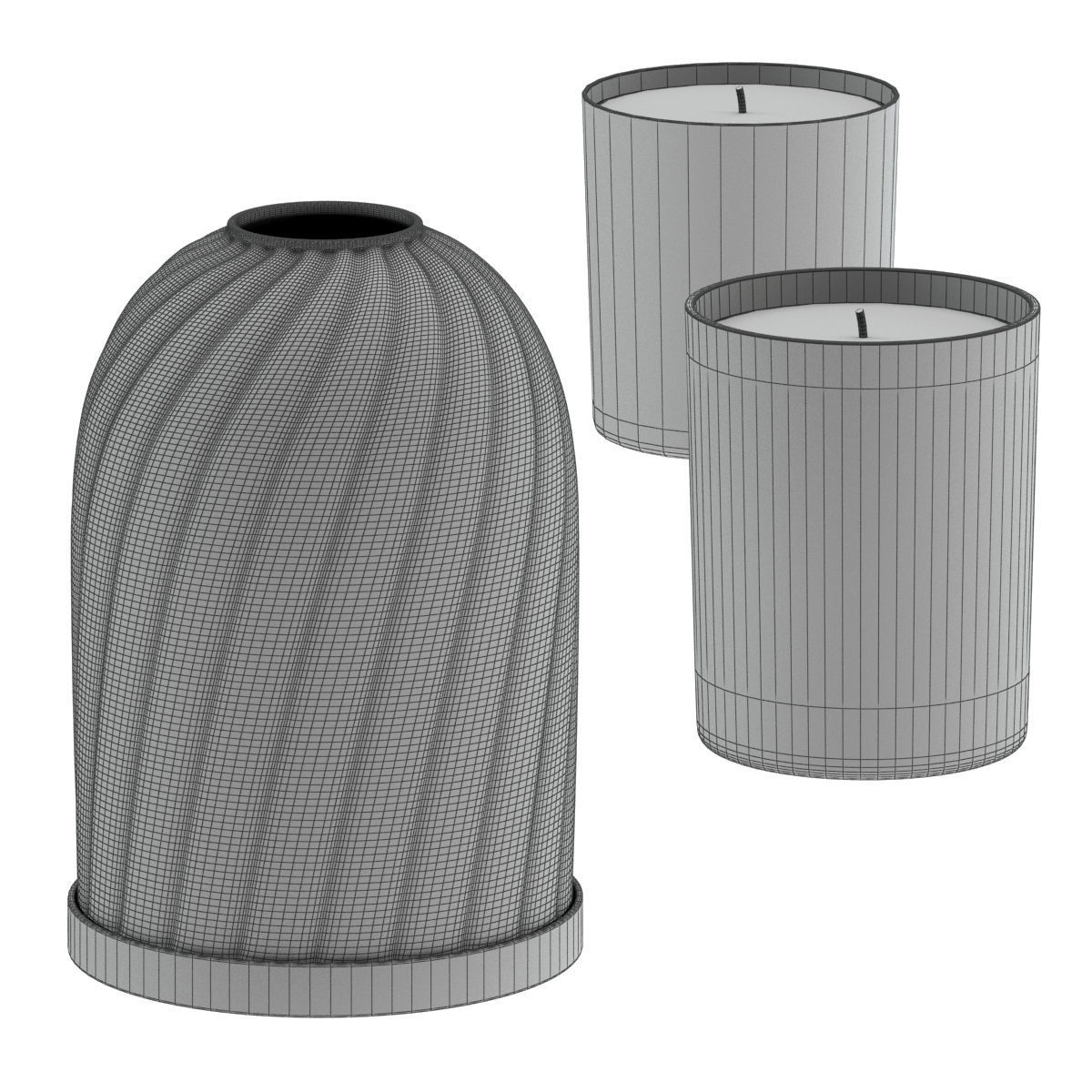 Candles 01 3D model_4