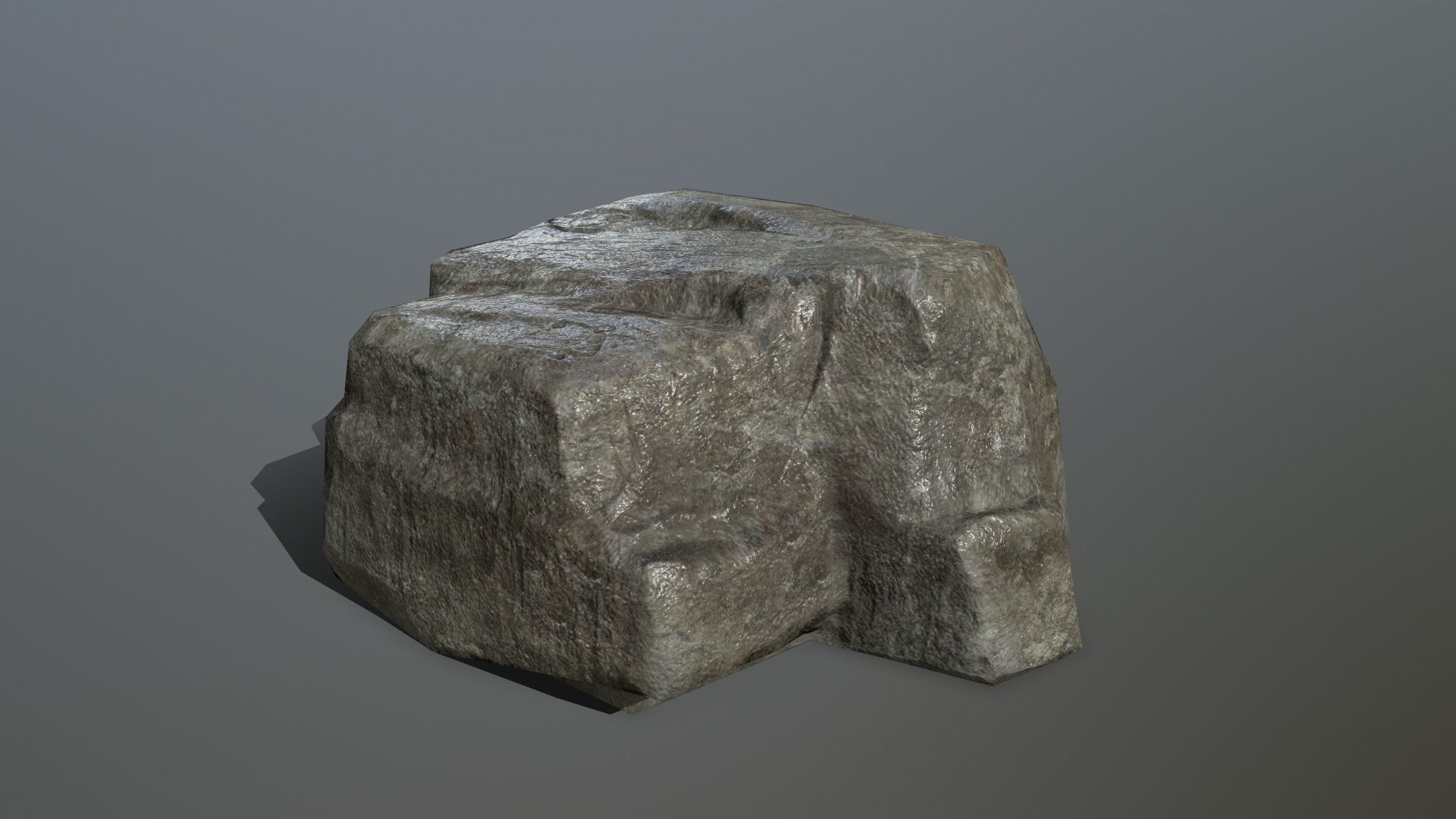Rock Set Low-poly 3D model_9