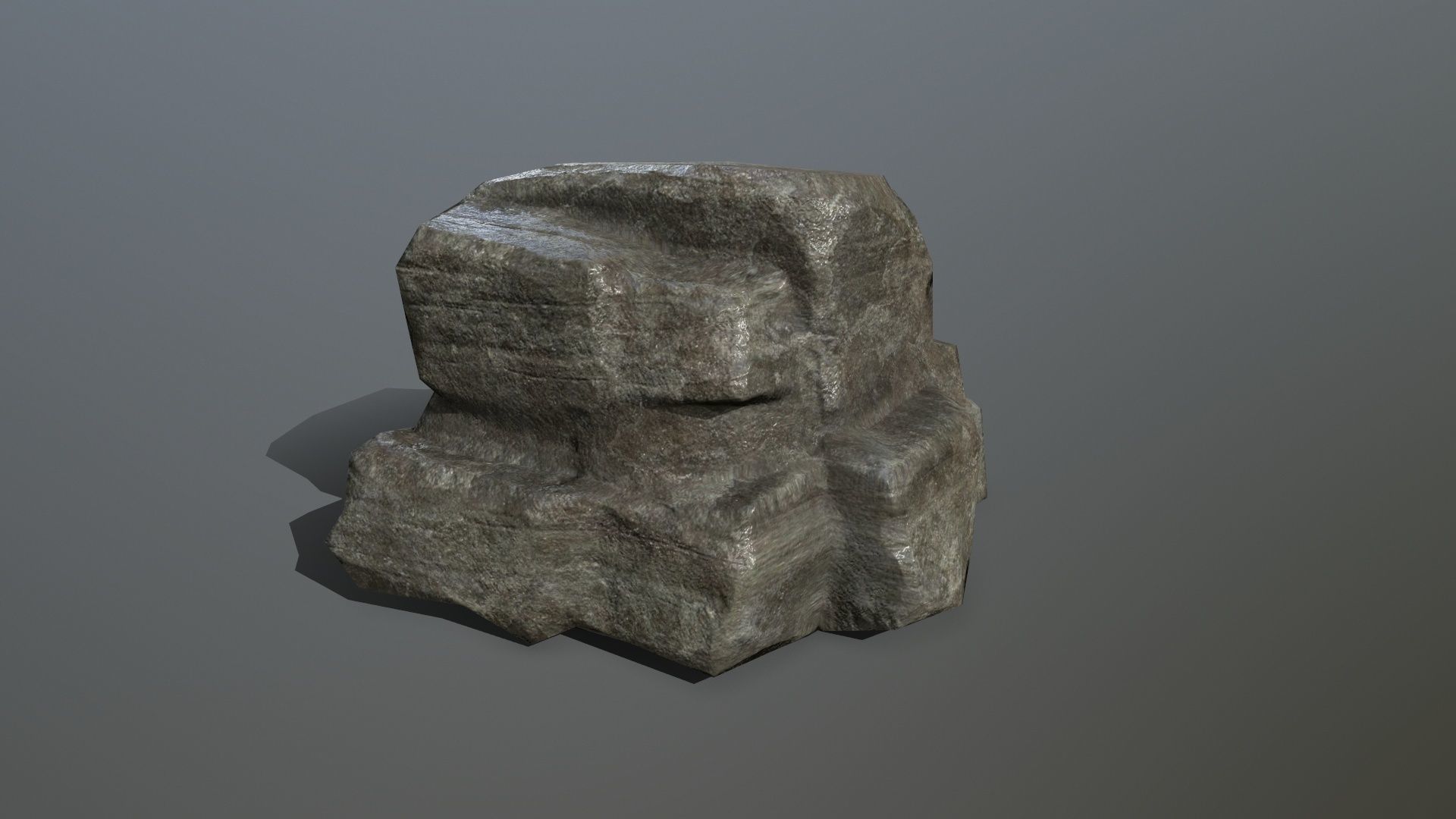 Rock Set Low-poly 3D model_10